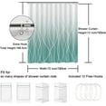 thumbnail image 6 of Ombre Teal Striped Fabric Shower Curtain for Bathroom with 12 Hooks, Shower Curtains for Bathroom, Waterproof Bath Accessories Hotel Style - Machine Washable 72 X 72, 6 of 6