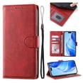 thumbnail image 4 of Étui Portefeuille pour Xiaomi 15T Pro à Rabat en Cuir avec Porte-Cartes et Support, Fermoir Magnétique et Dragonne Rouge, 4 of 6