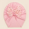 thumbnail image 3 of Daznico Baby Girl Knitted Hat with Bow Lightweight Beanie Toddler Headwear Cap Cute Layered, 3 of 3