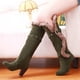 thumbnail image 2 of Zapatos de mujer zapatos de mujer, color sólido, tacón alto, informales, cálidos, de invierno, botas altas hasta la rodilla, zapatos para correr, botas vaqueras, 2 of 5