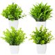 thumbnail image 2 of 1 paquete de pequeñas plantas en maceta falsas, Mini plantas de escritorio artificiales para interior, casa de campo, mesa de oficina, estante, decoración de baño, 2 of 5