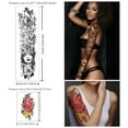 thumbnail image 2 of Yazhiji 18 Sheets Full Arm Waterproof Temporary Tattoos and Half Arm Shoulder Tattoo, Extra Large Lasting Tattoo Stickers for Girls and Women (22.83"X7.1"), 2 of 8
