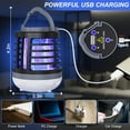 thumbnail image 4 of 3 in 1 Indoor Bug Outdoor Mosquito Zappers, USB Rechargeable Killer Portable Waterproof, LED Lantern Fly Zappers Camp Light Emergency for Home, Backyard, Camping Patio - 2 Pack, 4 of 5