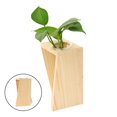 thumbnail image 1 of Florero hidropónico Baoblaze de madera y cristal, 1 of 8