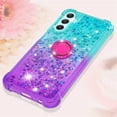 thumbnail image 5 of Clear Case for Samsung Galaxy A24 4G with Kickstand for Girls Women, Liquid Glitter Sparkle Bling Cute Case Gradient Quicksand Cover for Samsung Galaxy A24 4G JB Bluish Violet, 5 of 16