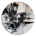 thumbnail image 2 of Designart "Exploring Black Marble s Depths III" Modern Geometric Metal Round Wall Art Prints, 2 of 5