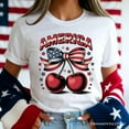 thumbnail image 2 of America Coquette Cherries T-Shirt, Patriotic 4th of July Tee, 2 of 5