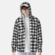 thumbnail image 2 of Fotbe Anchor Black Tartan Plaid Chaqueta con Protección Solar UPF 50+ para Hombre y Mujer, Camisa con Capucha y Bolsillos-XX-Large, 2 of 7