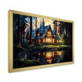 thumbnail image 2 of Designart "Garden Gateway at Lake House IV" Landscapes Framed Wall Art Decor - Coastal Orange Landscape Cottage Living Room Framed Canvas Art, 2 of 6