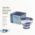 thumbnail image 6 of Portmeirion Blue Italian Footed Bowl, Made of Porcelain, Berries, Sweets, and Chocolate Bowl, Scalloped Edge, Measures 4.75-Inch, Dishwasher and Microwave Safe, 6 of 7