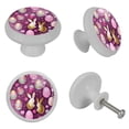 thumbnail image 4 of Easter Fluorescent Drawer Pulls with Screws: Round 4-Pack Glow-in-the-Dark Knobs for Cabinets, Wardrobes, Dressers - Versatile Door Pulls, 4 of 6