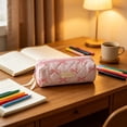 thumbnail image 6 of Kyusrd Storage Pencil Sase for Semester Stationery,Quilted Cotton Cute Large Capacity Pencil Case,Zipper Stationery Makeup Organizer Pouch, 6 of 8