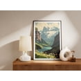 thumbnail image 2 of Switzerland Glarus Alps Mountain Lake Poster Landscape Nature Art Print Swiss Travel Poster Glarus Thrust Geology Print - Poster Unframed, 2 of 9