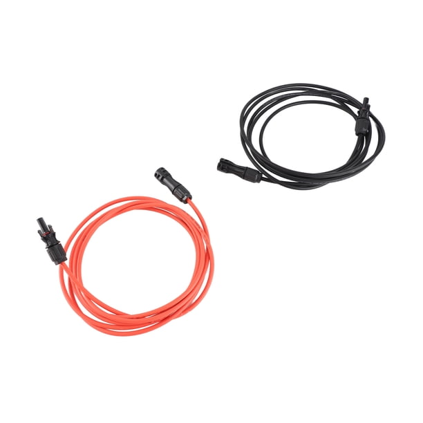 Cable Fotovoltaico Para Panel Solar, Cable De Extensión De Panel Solar Negro Y Rojo Con Conectores Macho Y Hembra Para Controlador, Barco, Marino, Automotriz, RV Al Aire Libre