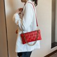 thumbnail image 3 of Bolsa Bolsos para axilas tejidos de PU para mujer, bolso de hombro, bolso pequeño para mujer (rojo) JShteea Para Estrenar, 3 of 4