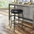 thumbnail image 4 of Armen Living Amy Contemporary 30" Bar Height Barstool in Matte Black Finish and Black Faux Leather, 4 of 4