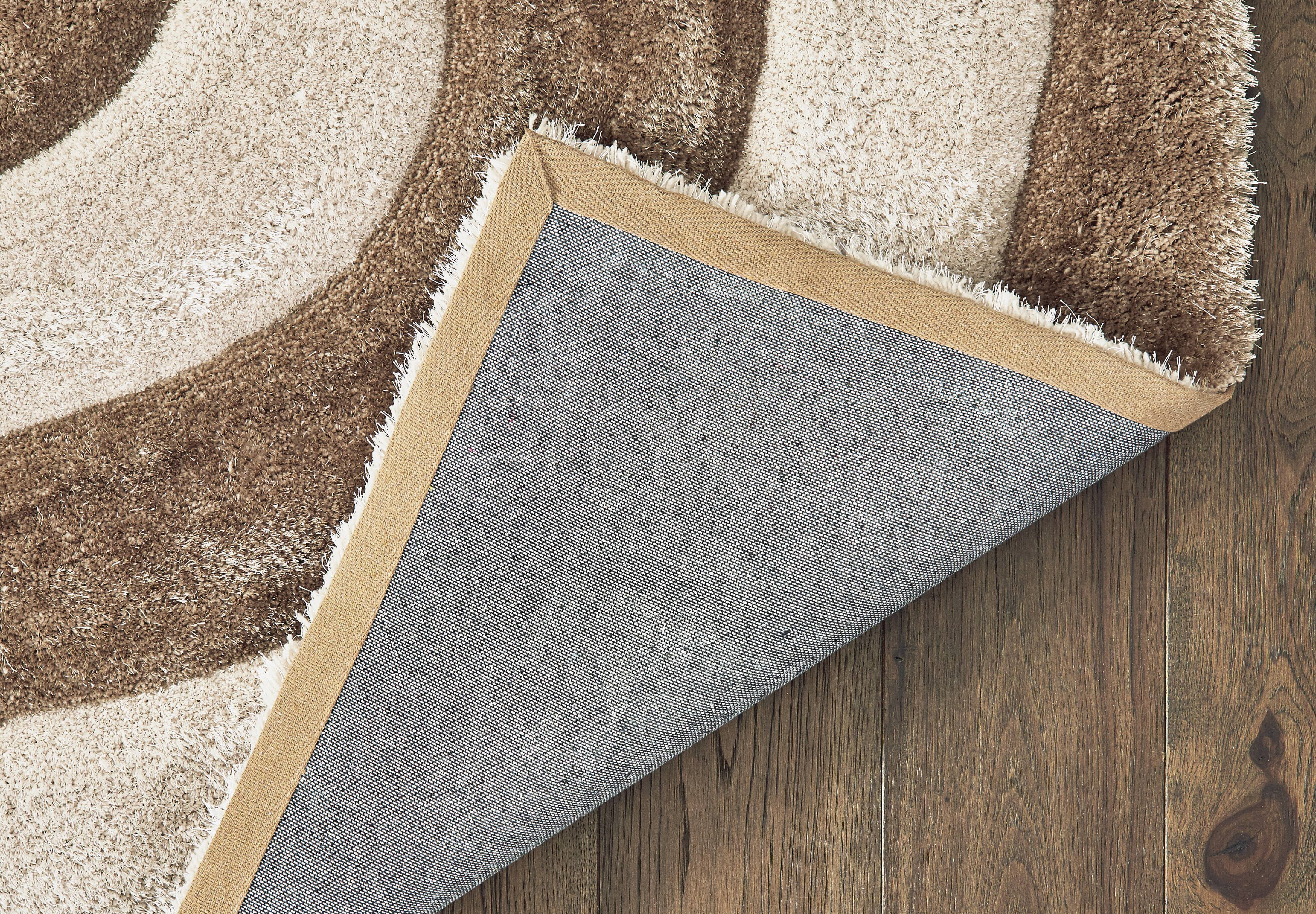 United Weavers Veria Agba Shag Beige Hand Carved Polyester Area Rug