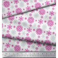 thumbnail image 2 of Soimoi Rayon Fabric Snowflake Artistic Decor Fabric Printed Yard 42 Inch Wide, 2 of 3