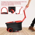 thumbnail image 6 of Spin Mop and Bucket with Wringer Set, 360° Mop and Bucket Set for Floor Cleaning, Stainless Steel 61" Adjustable Extended Handle with 3 Microfiber Mop Refills, Black&Red, 6 of 13
