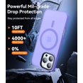 thumbnail image 3 of Entronix Heavy Duty Case For iPhone 16 Pro Max, Translucent Matte Back, Magnetic Sturdy Case, Purple, 3 of 5