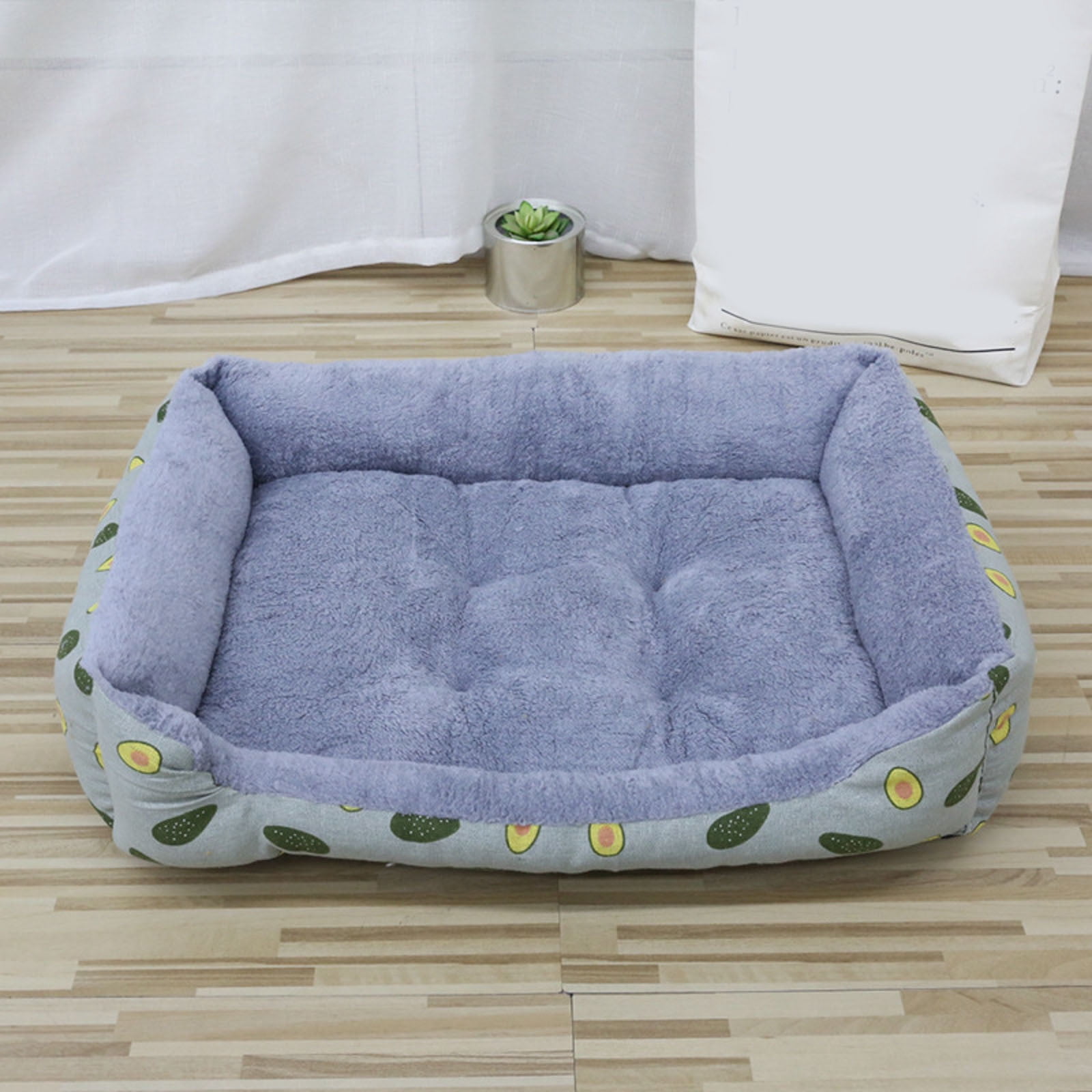 Rectangle Dog Bed Washable, Fluffy Sherpa Pet Bed with Anti- Bottom for Indoor Cats and Small Medium Dogs, Super Comfortable Anti-Anxiety Cuddler Sleeping Bed