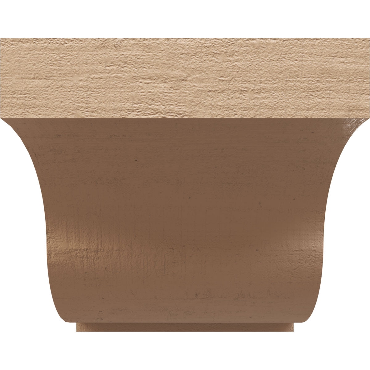 8"W x 16"D x 8"H Wide Van Buren Rough Cedar Woodgrain TimberThane Corbel, Primed Tan