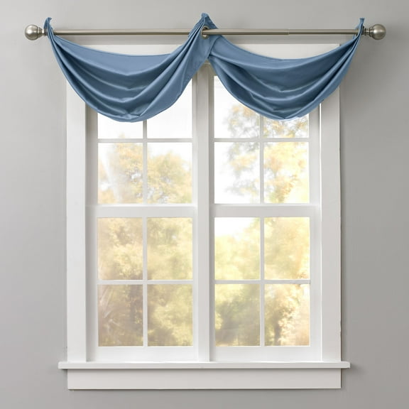 BrylaneHome BH Studio Room-Darkening Waterfall Grommet Valance