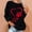 Black(New), variant on PNTUTB Womens Fashion Crew Neck Casual Hoodless Loose Long Sleeve Shirts Graphic Comfy Sweatshirts