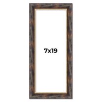 7x19 Frame Gold Real Wood Picture Frame Width 1.5 inches | Interior Frame Depth 0.5 inches |