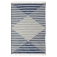 thumbnail image 2 of Casavani Cotton Durrie Dining Room Area Carpet, Blue 12x18 feet, 2 of 6