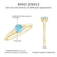thumbnail image 5 of Rosec Jewels Round Aquamarine Solitaire Ring (5 mm, AAA Quality, March Birthstone), 14K Yellow Gold, US 10.00, 5 of 8