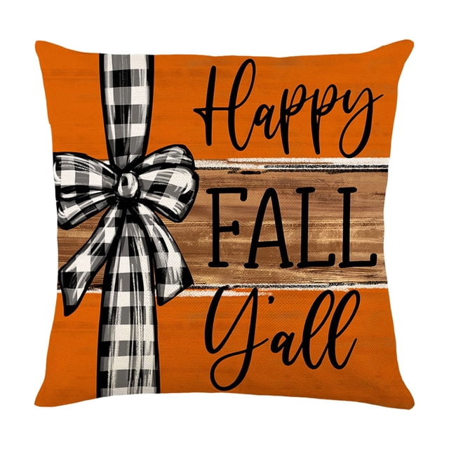 Décorations d'Halloween Intérieures et Extérieures Offres de Liquidation 2025!Pcksrro Housse de Coussin de Festival de Récoltes de Citrouilles Automne Action de Grâce Housse de Coussin de Fête Décorative pour Canapé