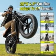 thumbnail image 6 of TST Electric Bike for Adults, 48V/15AH Battery, 20"x4" Fat Tire, 750W Motor Off-Road E Biker, UL2849, 6 of 9