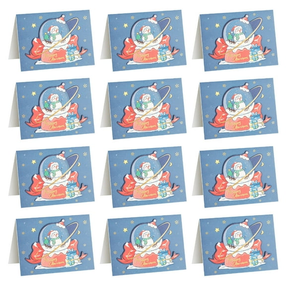 30Pcs Christmas Greeting Cards Holiday Cards 3.6x5Inch 3D Christmas Card Unlined