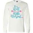 thumbnail image 3 of Inktastic It is Well with My Soul Pink Arrow Long Sleeve T-Shirt, 3 of 5