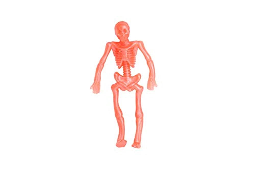 UpBrands 48 Stretchy Toys, Party Favors for Kids Halloween Skeletons, 12 Colors Bulk Set, Kit for Easter Egg Basket Stuffers, Goodie Bags, Pinata Filler, Small Toys Classroom Prizes