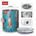 thumbnail image 4 of 12oz Coffee Tumblers Dogs with Flowers Stainless Steel Vacuum Insulated Travel Tumbler Coffee Cups Mug with Lid and Straw with Cleaning Brush for Cold & Hot Drinks, 4 of 5
