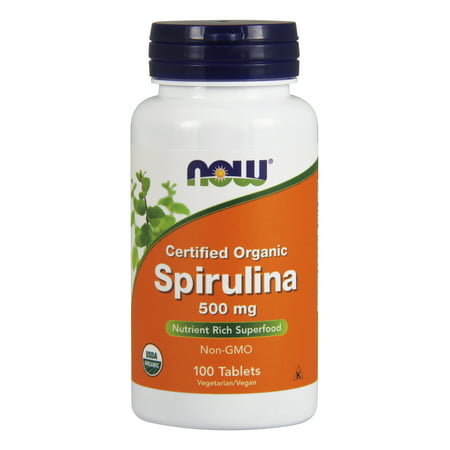 NOW Foods Organic Spirulina Nutrient Rich Superfood, 100