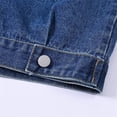 thumbnail image 7 of Tqcoqu Women's Lapel Distressed Washed Cropped Denim Jacket,Long Sleeve Button Down Trucker Coat,2026 Spring Fall Trendy Clothes,Dark Blue Women's S-XXL, 7 of 7