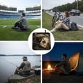 thumbnail image 6 of Poker Cards Vintage Foldable Seat Cushion for Bleachers, Stadium Seats, Camping & Outdoor Events, Portable Lightweight Pad with Carabiner, 6 of 6