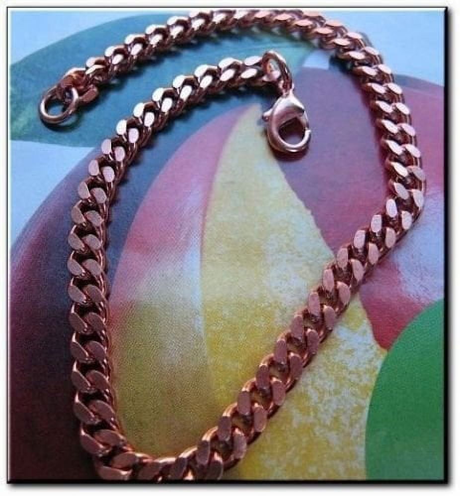 9 1/2 Inch Copper Anklet. 3/16 of an inch wide, CA654G - Made in the USA.