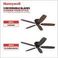 thumbnail image 4 of Honeywell Glen Alden 52" Indoor Low Profile Ceiling Fan with Pull Chain, Oil Rubbed Bronze, 4 of 12