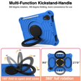 thumbnail image 6 of Kids Case for iPad mini 6th Gen 8.3" 2021 with Pencil Holder/Multi-Function Kickstand-Handle/Shoulder Strap, Protection Duty Shockproof Silicone Cover for iPad mini 6th Gen 8.3" 2021,Blue, 6 of 7