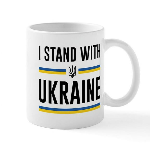 CafePress - I Stand With Ukraine - 11 oz Ceramic Mug - Novelty Coffee Tea Cup