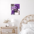 thumbnail image 3 of Purple Abstract Wall Art for Bathroom Modern Aesthetic Grey and White Canvas Wall Art Wall Paintings Home Decor Geometric Wall Pictures for Living Room Bedroom Office Ready To Hang,8x10 Inch, 3 of 6