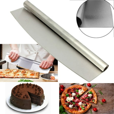 

Winter Savings Clearance! SuoKom Stainless Steel Pizza Cutter 12 inch Blade Rocker Style Professional Slicer