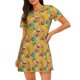 thumbnail image 1 of Fotbe Easter Bata de Dormir para Mujer con Estampado, Camisón de Algodón de Manga Corta, Ropa de Dormir Casual, 1 of 6