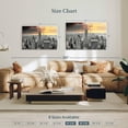 thumbnail image 3 of Elephant Stock Empire State Sunset Pop Wall Art - Horizontal Canvas Wall Art - Living Room Wall Decor - Architecture Canvas - Gray And Yellow Decor - 39" x 26", 3 of 4