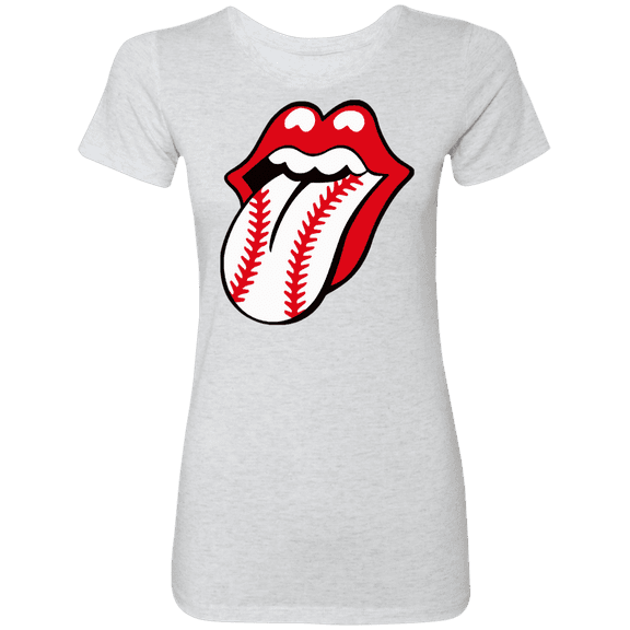 Baseball Lips Ladies' Tri-Blend Tee