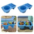 thumbnail image 4 of Bandeja Contenedores Bocadillos Estante Almacenamiento Playa Con Portavasos para Bogg Bag () Azul, 4 of 9